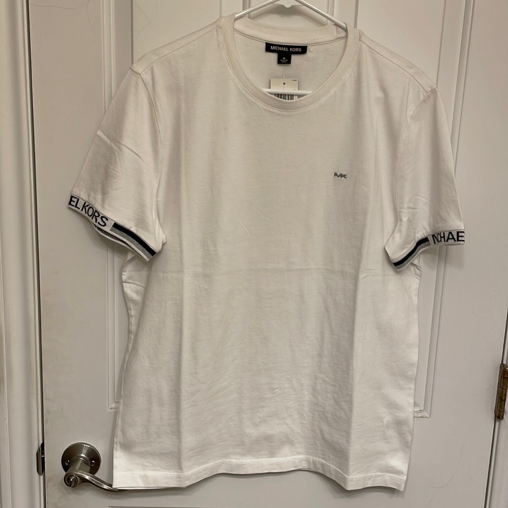 White Michael Kors Short Sleeve Tee Size Medium